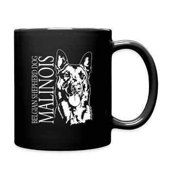 Belgian Shepherd Dog Malinois Portrait Wilsigns - Tasse einfarbig - Schwarz - Rechts