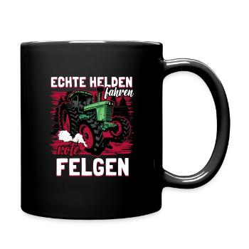Landwirt Traktor Landwirtschaft Geschenkidee - Tasse einfarbig - Schwarz - Rechts