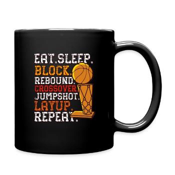 Basketball Spieler Bball Sport Geschenkidee - Tasse einfarbig - Schwarz - Rechts