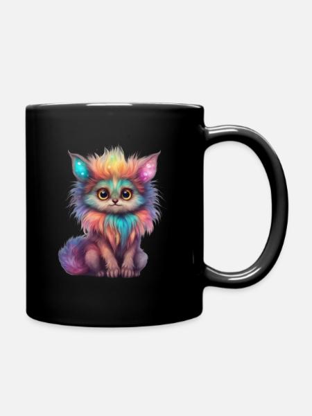 cute mystical creature - Tasse einfarbig - Schwarz