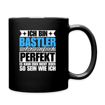Perfekter Bastler - Tasse einfarbig - Schwarz - Rechts