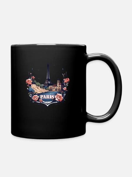 Tee shirt Paris - Mug uni - noir