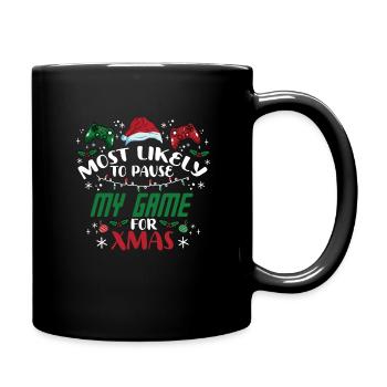 Weihnachten Gamer Gaming Pause My Game For Xmas - Tasse einfarbig - Schwarz - Rechts