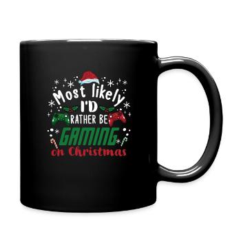 Weihnachten Xmas Gamer Gaming On Christmas - Full Colour Mug - black - Right