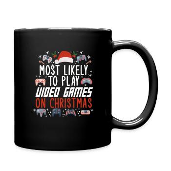 Christmas Gamer Gaming Saying Funny Humor Xmas - Full Colour Mug - black - Right