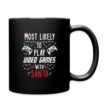 Christmas Gamer Gaming Saying Funny Humor Xmas - Full Colour Mug - black - Right