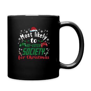 Gamer Gaming Weihnachten Xmas Spruch Lustig Humor - Tasse einfarbig - Schwarz - Rechts