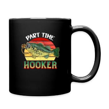 Pêcheur pêcheur pêche pêche idée cadeau humour - Mug uni - noir - Droite