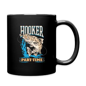 Pêcheur pêcheur pêche pêche idée cadeau humour - Mug uni - noir - Droite