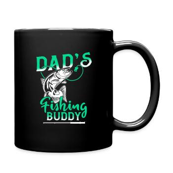 Angeln Angler Vater Sohn Dad's Fishing Buddy - Tasse einfarbig - Schwarz - Rechts