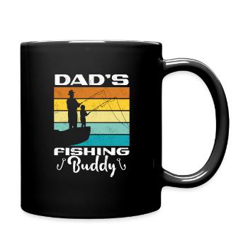 Angeln Angler Vater Sohn Dad's Fishing Buddy - Tasse einfarbig - Schwarz - Rechts
