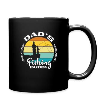 Angeln Angler Vater Sohn Dad's Fishing Buddy - Tasse einfarbig - Schwarz - Rechts