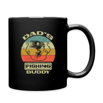 Pêcheur à la ligne Papa Fils Papa Compagnon De Pêche Papa - Mug uni - noir - Droite