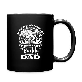 Angeln mon copain de pêche préféré m’appelle papa - Mug uni - noir - Droite