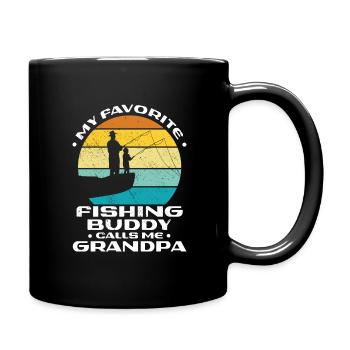 Angeln My Favorite Fishing Buddy Calls Me Grandpa - Full Colour Mug - black - Right