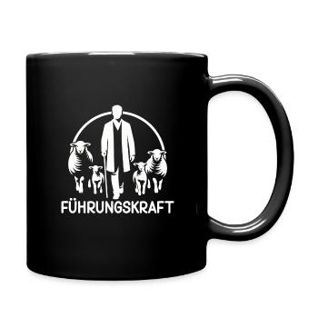 Führungskraft Schafe Schafhirte Geschenkidee Humor - Tasse einfarbig - Schwarz - Rechts