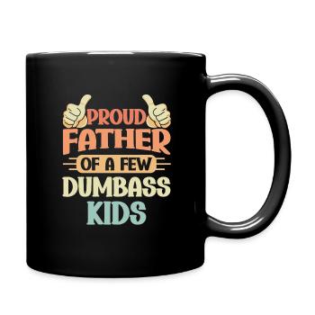 Papa Fun Idée Cadeau Père De Quelques Enfants Stupides - Mug uni - noir - Droite