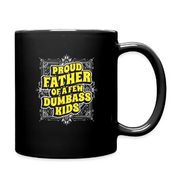 Papa Fun Idée Cadeau Père De Quelques Enfants Stupides - Mug uni - noir - Droite