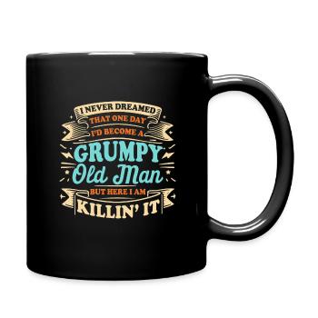 Grand-père grand-père disant humour devenir un vieil homme - Mug uni - noir - Droite