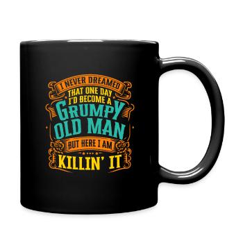 Opa Großvater Geschenkidee Become A Grumpy Old Man - Tasse einfarbig - Schwarz - Rechts