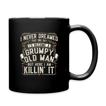 Grand-père grand-père disant humour devenir un vieil homme - Mug uni - noir - Droite
