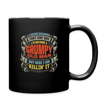 Grand-père Grand-père Humour Drôle Devenir un vieil homme - Mug uni - noir - Droite