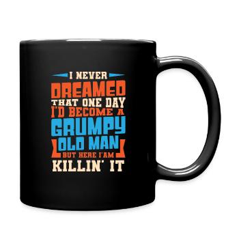 Opa Großvater Ruhestand Become A Grumpy Old Man - Tasse einfarbig - Schwarz - Rechts
