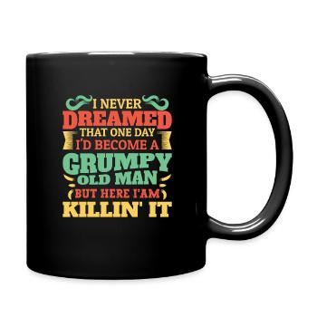 Opa Großvater Geschenkidee Become A Grumpy Old Man - Tasse einfarbig - Schwarz - Rechts