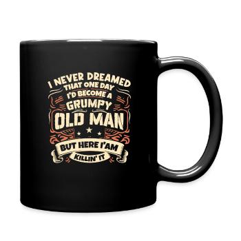 Opa Großvater Rentner Become A Grumpy Old Man - Tasse einfarbig - Schwarz - Rechts