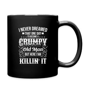 Opa Großvater Ruhestand Become A Grumpy Old Man - Tasse einfarbig - Schwarz - Rechts