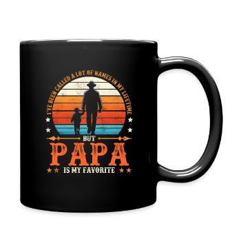 Papa Vater Sohn I've Been Called A Lot Of Names - Tasse einfarbig - Schwarz - Rechts