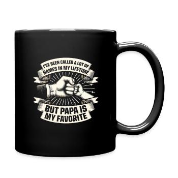 Papa Vater Sohn Geschenkidee Called A Lot Of Names - Tasse einfarbig - Schwarz - Rechts