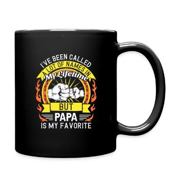 Papa Vater Sohn Geschenkidee Called A Lot Of Names - Tasse einfarbig - Schwarz - Rechts