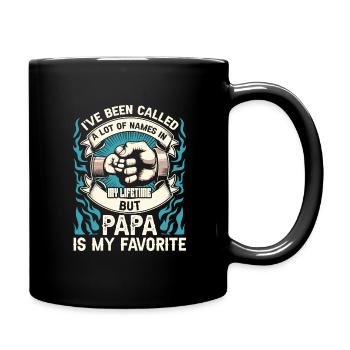 Idée de cadeau papa père fils appelé beaucoup de noms - Mug uni - noir - Droite