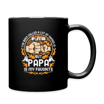 Idée de cadeau papa père fils appelé beaucoup de noms - Mug uni - noir - Droite