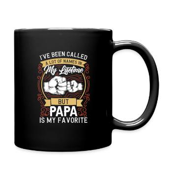 Papa Vater Sohn Geschenkidee Called A Lot Of Names - Tasse einfarbig - Schwarz - Rechts
