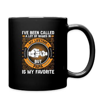 Idée de cadeau papa père fils appelé beaucoup de noms - Mug uni - noir - Droite