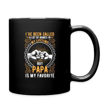 Idée de cadeau papa père fils appelé beaucoup de noms - Mug uni - noir - Droite