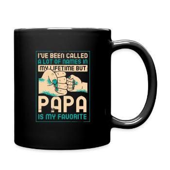 Idée de cadeau papa père fils appelé beaucoup de noms - Mug uni - noir - Droite