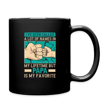 Idée de cadeau papa père fils appelé beaucoup de noms - Mug uni - noir - Droite