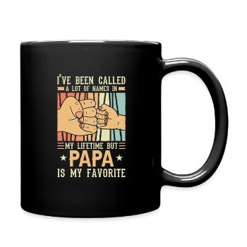 Idée de cadeau papa père fils appelé beaucoup de noms - Mug uni - noir - Droite