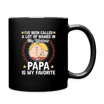 Papa Vater Sohn Geschenkidee Called A Lot Of Names - Tasse einfarbig - Schwarz - Rechts