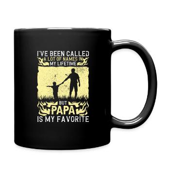 Idée de cadeau papa père fils appelé beaucoup de noms - Mug uni - noir - Droite