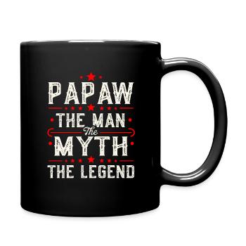 Papa Opa Geschenkidee Papaw Spruch Humor Vater - Tasse einfarbig - Schwarz - Rechts