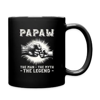 Papa Opa Geschenkidee Papaw Spruch Humor Vater - Tasse einfarbig - Schwarz - Rechts
