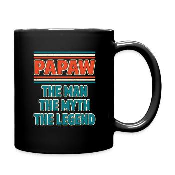 Papa Opa Geschenkidee Papaw Spruch Humor Vater - Tasse einfarbig - Schwarz - Rechts