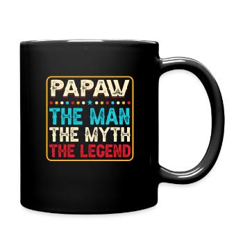 Papa Grand-père Idée Cadeau Papaw Dire Humour Père - Mug uni - noir - Droite