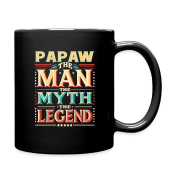 Papa Opa Vater Geschenkidee Papaw Spruch Humor - Tasse einfarbig - Schwarz - Rechts