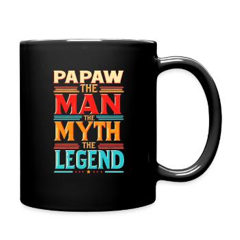 Papa Vater Opa Geschenkidee Papaw Spruch Humor - Tasse einfarbig - Schwarz - Rechts