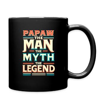 Dad Grandpa Father Gift Idea Papaw Saying Humor - Full Colour Mug - black - Right
